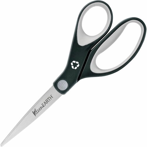Westcott ACM15588 Acme United Kleenearth 8" Straight Soft Handle Scissors - 8" Overall Length - Straight-Left/Right - Stainless Steel - Black