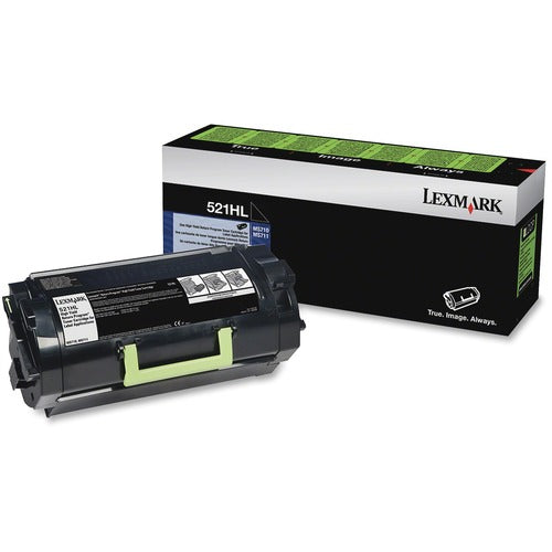 Lexmark LEX52D1H0L 521Hl Toner Cartridge - Black - Laser - High Yield - 25000 Label Black - 1 Each