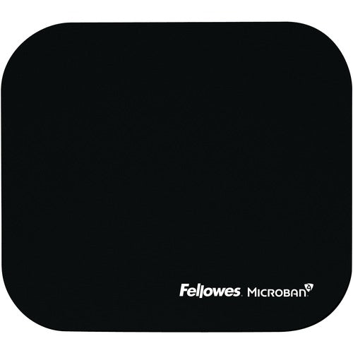 Fellowes FEL5933901 Microban Mouse Pad - Taa Compliant - 0.1" X 9" X 8" Dimension - Black - Rubber Surface, Polyester - Tear Resistant, Wear Resistant, Scratch Resistant - Taa Compliant