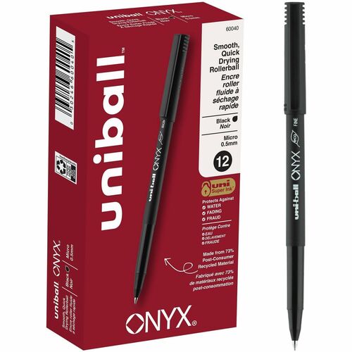 uniball™ UBC60040 Onyx Rollerball Pens