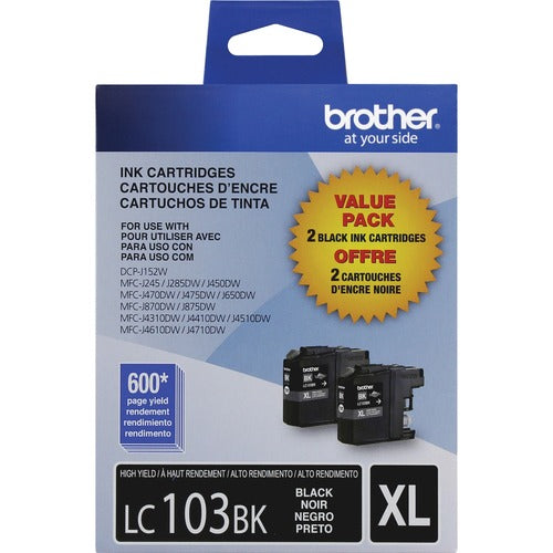 Brother BRTLC1032PKS Innobella LC1032PKS Original High Yield Inkjet Ink Cartridge - Black - 2 / Pack