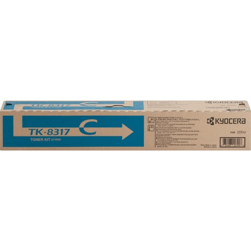 Kyocera KYOTK8317C Original High Yield Laser Toner Cartridge - Cyan - 1 Each