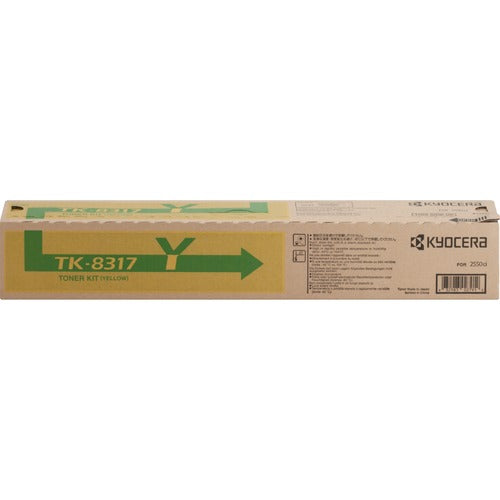 Kyocera KYOTK8317Y Original Laser Toner Cartridge - Yellow - 1 Each