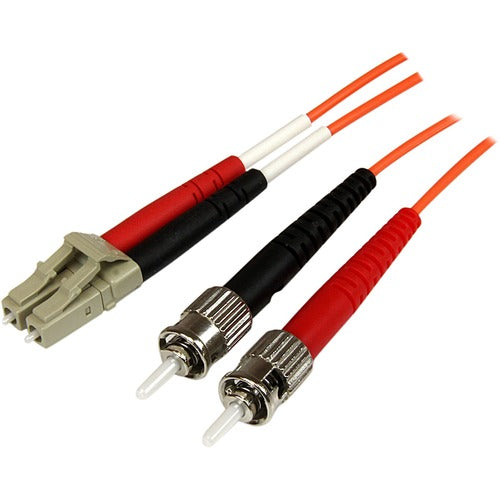 StarTech.com STC50FIBPLCST1 1m OFNP Plenum Multimode 50/125 Duplex Fiber Patch Cable LC - ST