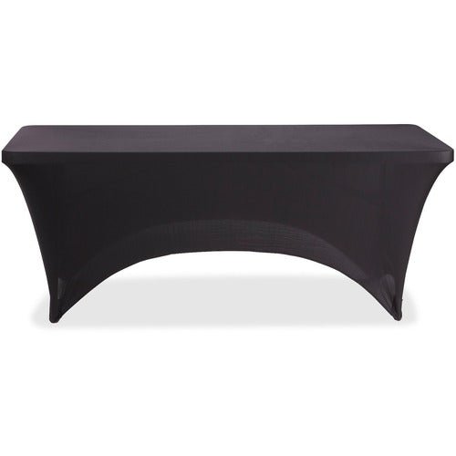 Iceberg ICE16521 6' Stretchable Fabric Table Cover - 1 Each - Polyester, Spandex - Black