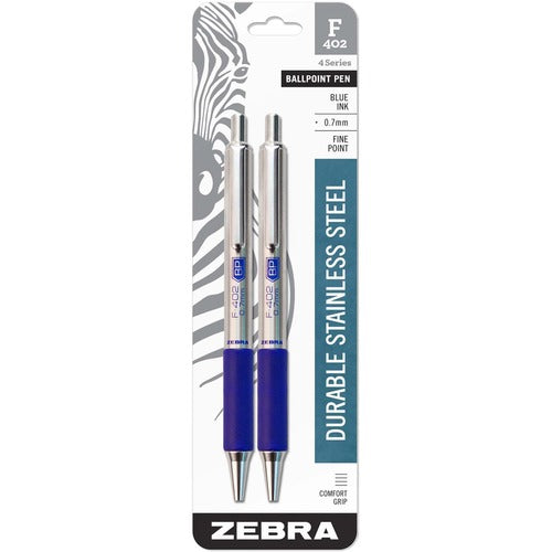 Zebra ZEB29222 STEEL 4 Series F-402 Retractable Ballpoint Pen