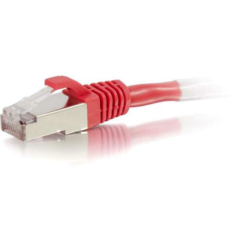 C2G CGO00843 2ft Cat6 Snagless Shielded (STP) Ethernet Network Patch Cable - Red