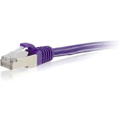 C2G CGO00912 30ft Cat6 Snagless Shielded (STP) Ethernet Network Patch Cable - Purple