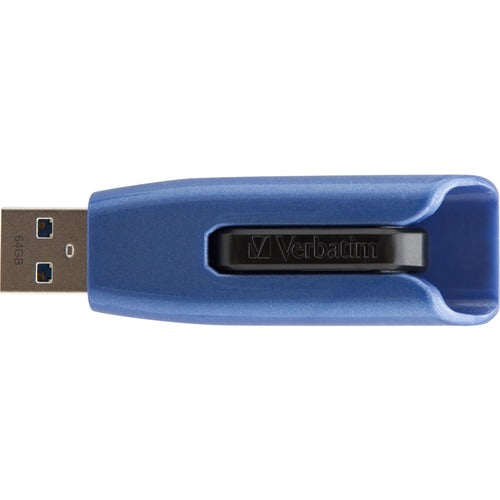 Verbatim VER49808 128Gb Store 'N' Go V3 Max Usb 3.0 Flash Drive - Blue - 128Gb - Blue, Black"