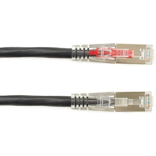 Black Box BBNC6APC80SBK20 CAT6A 650-MHz Locking Snagless Patch Cable