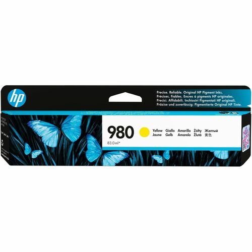 HP HEWD8J09A 980 (D8J09A) Original Inkjet Ink Cartridge - Single Pack - Yellow - 1 Each