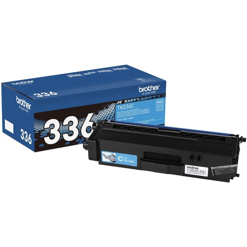 Brother BRTTN336C TN336C Original High Yield Laser Toner Cartridge - Cyan - 1 Each