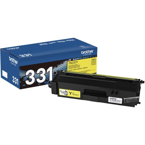 Brother BRTTN331Y TN331Y Original Laser Toner Cartridge - Yellow - 1 Each