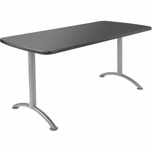 Iceberg ICE69227 Arc Fixed Height Table 36X72 Rectangular, Graphite - Rectangle Top - 72" Table Top Length X 36" Table Top Width - Assembly Required - Graphite