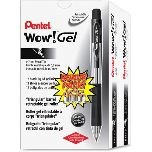 Pentel PENK437ASW2 Wow! Gel Pens