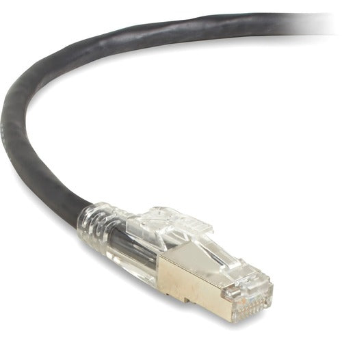 Black Box BBNC6APC80SBK03 CAT6A 650-MHz Locking Snagless Patch Cable