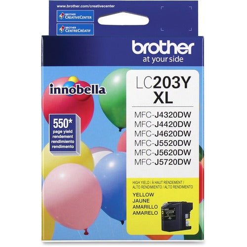 Brother BRTLC203Y Innobella LC203Y High Yield Inkjet Ink Cartridge - Yellow - 1 Each