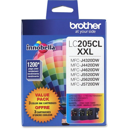 Brother BRTLC2053PKS Innobella LC2053PKS Original Inkjet Ink Cartridge - Cyan, Magenta, Yellow - 3 / Pack