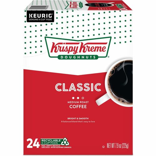Krispy Kreme GMT6110 K-Cup, Pod Classic Coffee, Keurig Single Serve K-Cup Pods, Medium Roast, 24 Count