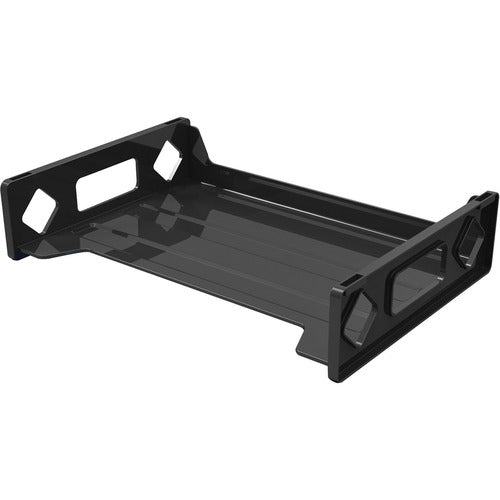 Deflecto DEF399104 Single Self Stacking Legal Tray - Desktop, Shelf - Recycled - Black - Plastic - 1Each