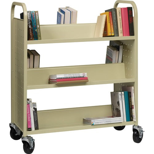 Lorell LLR49202 Double-sided Book Cart