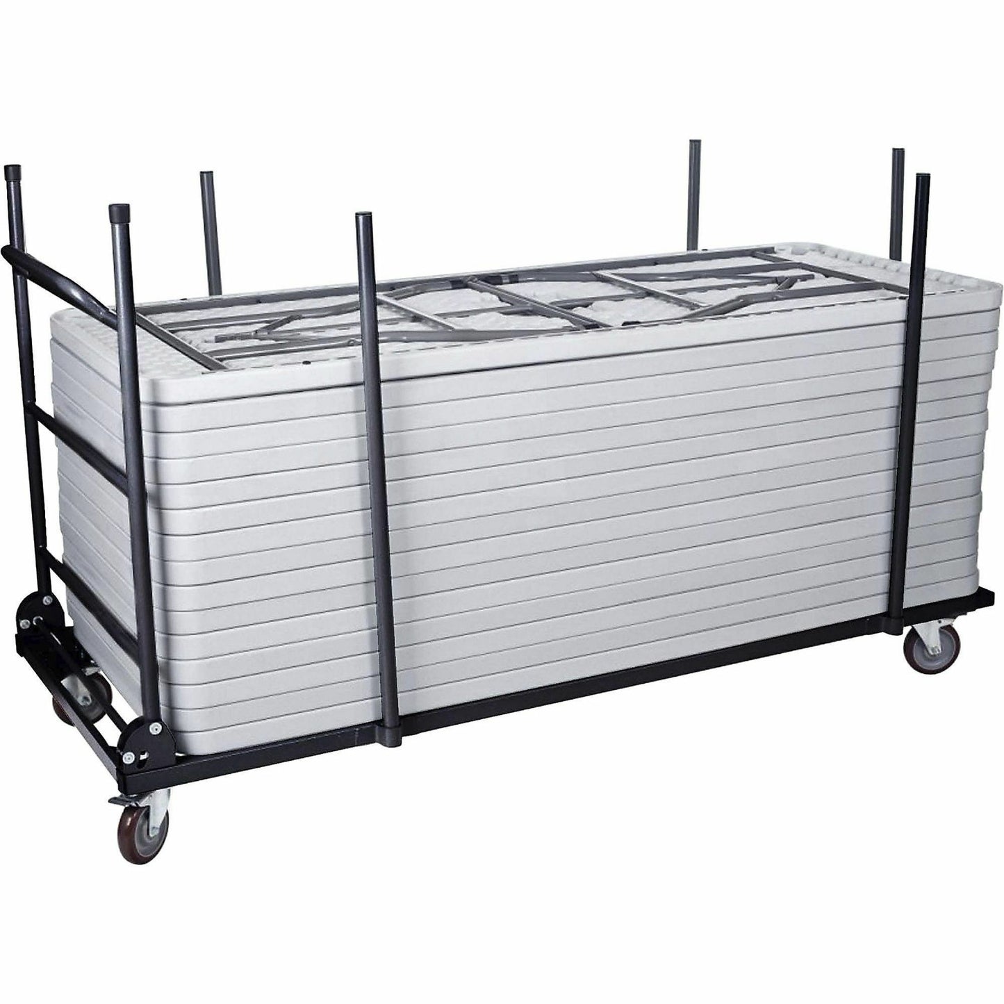 Lorell LLR65956 Blow-Mold Rectangular Table Trolley Cart