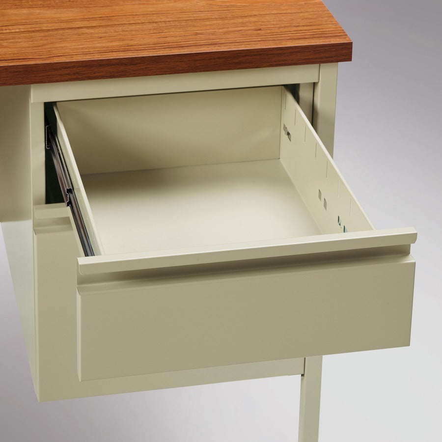 Lorell LLR66908 Fortress Series 48" Right Single-Pedestal Desk