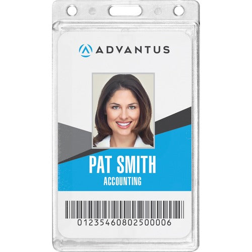 Advantus AVT76076 Frosted Vertical Rigid ID Holder