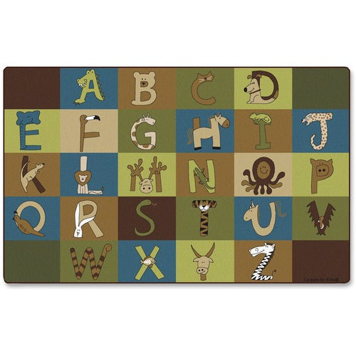 Carpets for Kids® CPT55762 Premium A-Z Animals Nature 12' Area Rug