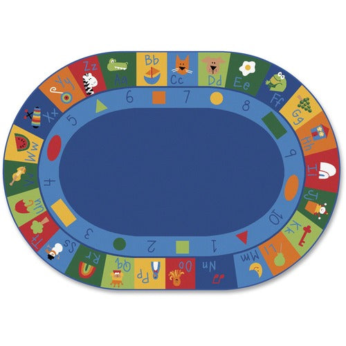 Carpets for Kids® CPT7008 Premium Learning Blocks Oval Seating Rug