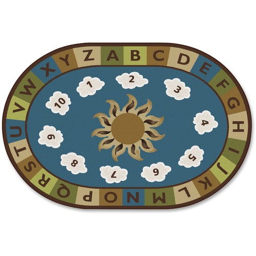 Carpets for Kids® CPT94704 Premium Sunny Day Learn/Play Oval Rug