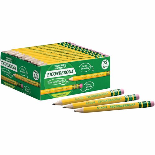 Ticonderoga DIX13472 Golf Pre-Sharpened No. 2 Pencils with Erasers