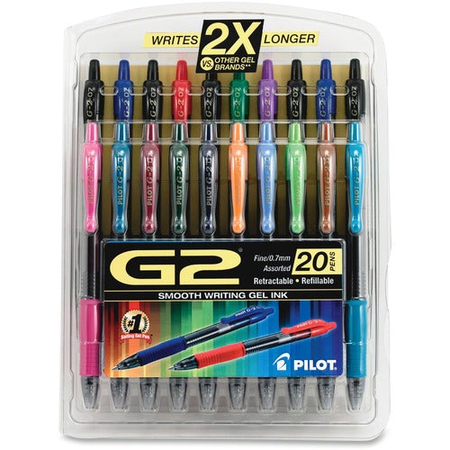 Pilot PIL31294 G2 20-pack Retractable Gel Ink Pens