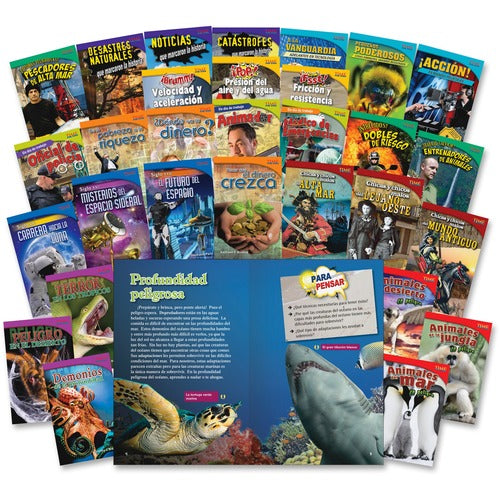 Shell Education SHL20222 TFK Challenging 30-Book Spanish Set Printed Book