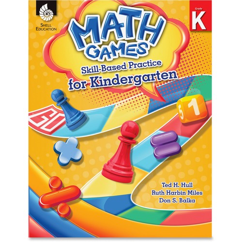 Shell Education SHL51287 Math Games Skill Base Practice Kindergarten Printed Book by Ted H. Hull, Ruth Harbin Miles, Don Balka