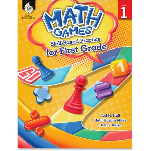 Shell Education SHL51288 Grade 1 Math Games Skills-Based Practice Book by Ted H. Hull, Ruth Harbin Miles, Don S. Balka Printed Book by Ted H. Hull, Ruth Harbin Miles, Don S. Balka