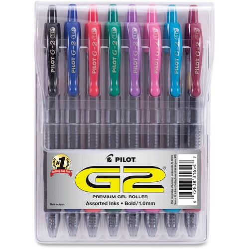 Pilot PIL31654 G2 8-pack Bold Gel Roller Pens