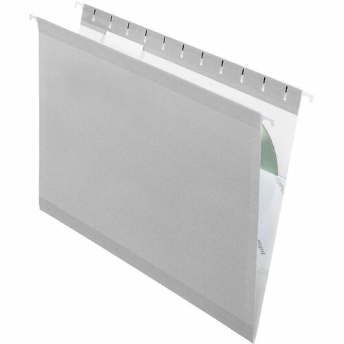 Pendaflex PFX415215GRA 1/5 Tab Cut Letter Recycled Hanging Folder