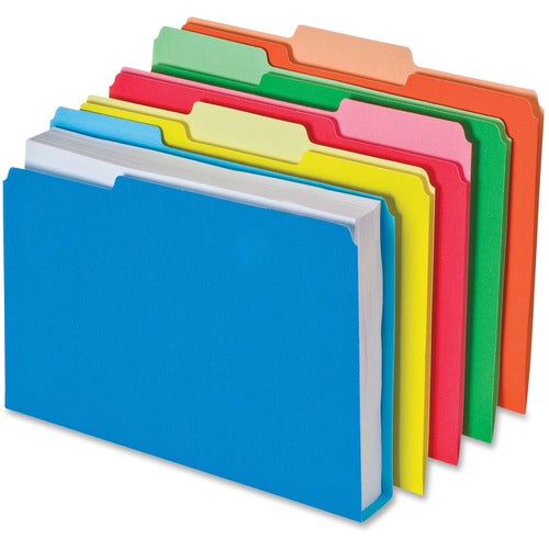 Pendaflex PFX54460 Double Stuff 1/3 Tab Cut Letter Recycled Top Tab File Folder