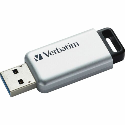 Verbatim VER98665 32Gb Store 'N' Go Secure Pro Usb 3.0 Flash Drive With Aes 256 Hardware Encryption - Silver - 32 Gb - 1Pk