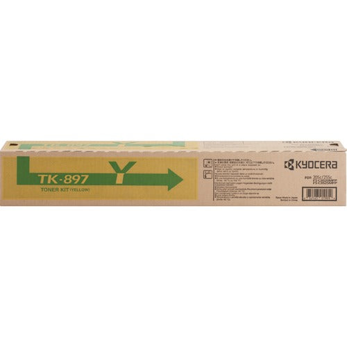 Kyocera KYOTK897Y Original Laser Toner Cartridge - Yellow - 1 Each