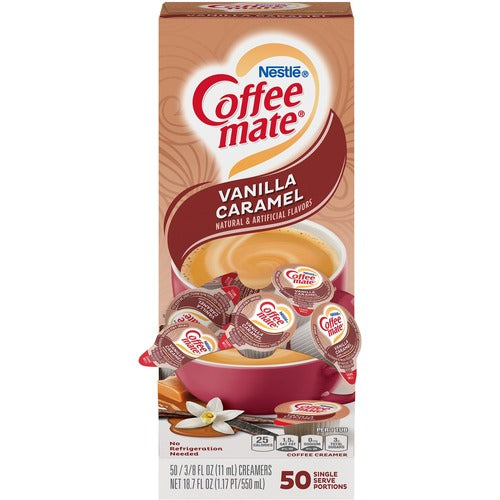 Coffee mate NES79129 Vanilla Caramel Nondairy Liquid Creamer Singles