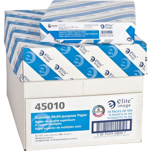 Elite Image ELI45010PL Superior 45010 Copy & Multipurpose Paper - Letter - 8.50" X 11" - 20 Lb Basis Weight - 200000 / Pallet - Bright White