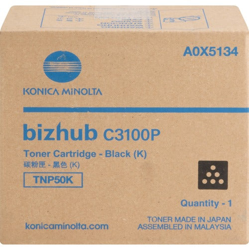 Konica Minolta KNMA0X5134 TNP50K Original Laser Toner Cartridge - Black - 1 Each