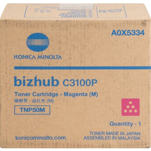 Konica Minolta KNMA0X5334 TNP50M Original Laser Toner Cartridge - Magenta - 1 Each