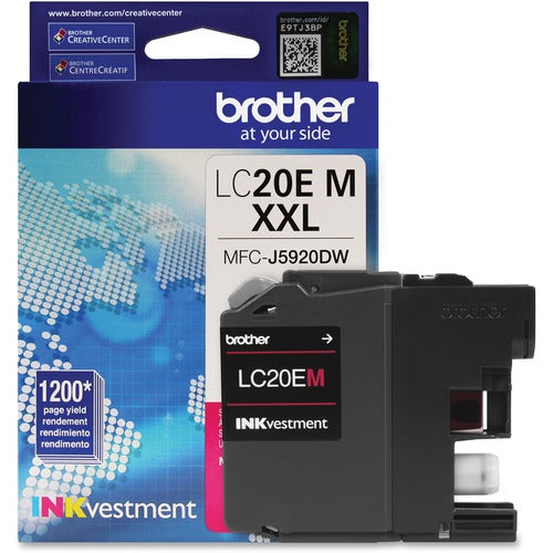 Brother BRTLC20EM LC-20EM Inkjet Ink Cartridge - Magenta - 1 Each