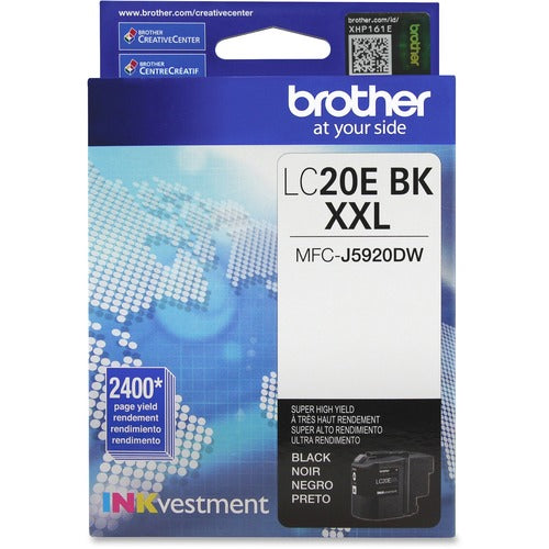 Brother BRTLC20EBK LC-20EBK Inkjet Ink Cartridge - Black - 1 Each