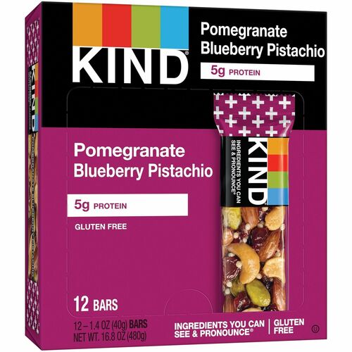 KIND KND17221 Pomegranate Blueberry Pistachio Nut Bars