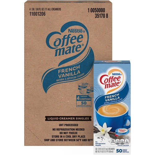 Coffee mate NES35170CT French Vanilla Nondairy Liquid Creamer Singles