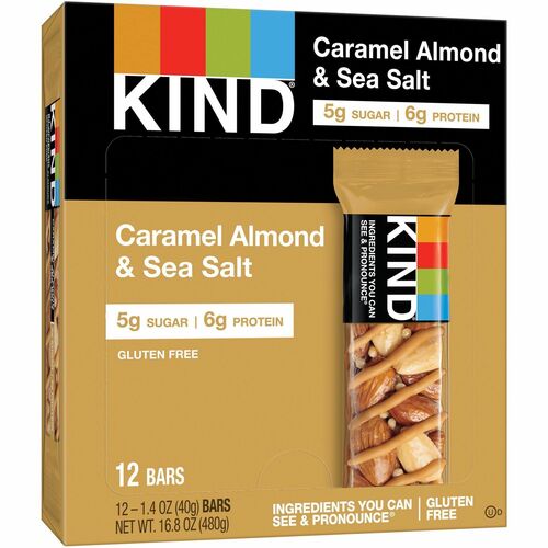 KIND KND18533 Caramel Almond & Sea Salt Nut Bars